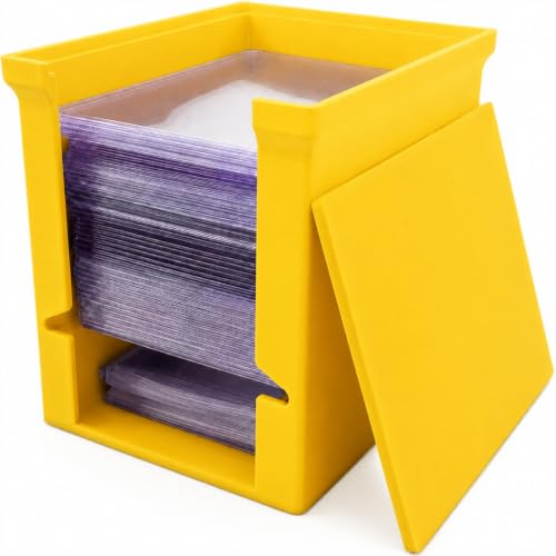 Card Game Holder, Toploader Dispenser Card Funny Commander case (Yellow) - color: Yellow