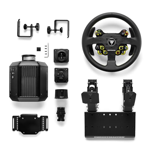 Thrustmaster T818 EVO 32R Direct Drive Racing Wheel & Pedal Set - PC | 10 Nm constant torque, 32 cm leather rim, detachable hub, Raceline LTE 2-pedal kit, force feedback, modular & upgradeable