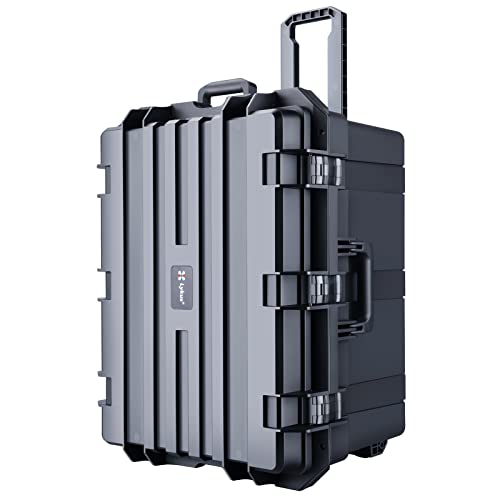 Lykus HC-6540 Hard Case with Wheels and Foam, Inner Size 23.0*16.54*14.17in | IP67 Waterproof, Pluckable Foam, Suitable for Cameras, Lenses, Electronic Equipment and More