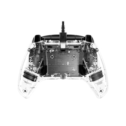 HyperX Clutch Gladiate RGB – Wired Controller, Officially Licensed by Xbox, Programmable RGB Lighting, Dual Trigger Locks, Programmable Buttons, Dual Rumble Motors, Clear - color: RGB