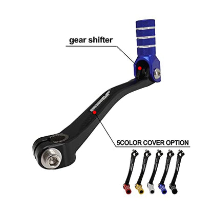 JFG RACING Motorcycle Folding Gear Shifter Shift Lever Pedal CNC Universal for YZ TTR PW 50cc - 125cc CRF XR RM KX KLX SSR Apollo TAO TAO SDG Dirt Pit Bike Blue - color: Blue