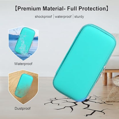 Elonbo Carrying Case for TEBIYOU/ WELLST·G/ TaddToy/ Beijue/ FAMILY POCKET/ CCTU/ X-JOYKIDS/ GREENCREEK/ Beico/ KAVOYI/ GuaiyeyeAP Handheld Game Console, Portable Electronic Gaming Player Bag, Green - color: Green
