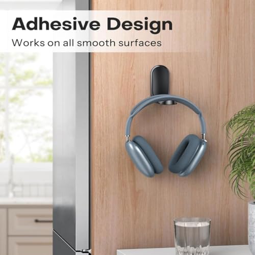 Gavery Headphone Stand Under Desk Foldable Adhesive Headphone Holder Hook Mount for Computer/Gaming Headsets Headphones
