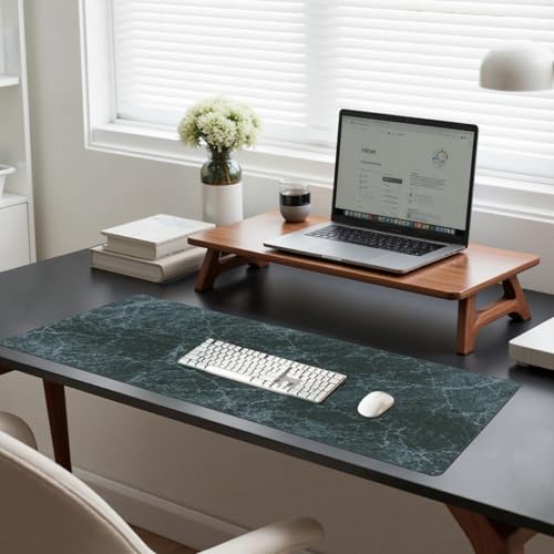 Baziabbo Desk Mat,XXL Extended Large Mouse Pad,Gaming Mousepad with Stitched Edge,Non-Slip Rubber Base Keyboard Desk Pad for Home Office Study Game (Blue Marble) - color: Blue Marble