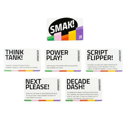 GENSMAK! Trivia Party Game for Adults & Families Multi-Generational Trivia Card Game for Game Night Funny Trivia with Hints 2-8+ Players Ages 10+