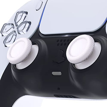 eXtremeRate White Replacement Thumbsticks for PS5 Controller, Custom Analog Stick Joystick for PS4 Controller Universal - color: White