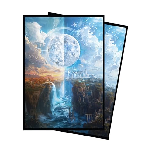 White Blue - MTG Card Sleeves, 104ct, Standard Size, Smooth | Perfect for Double Sleeving, Smudge Resistant Matte Back, Standard 66x92mm - Compatible with Magic The Gathering & TCG Cards - color: White Blue