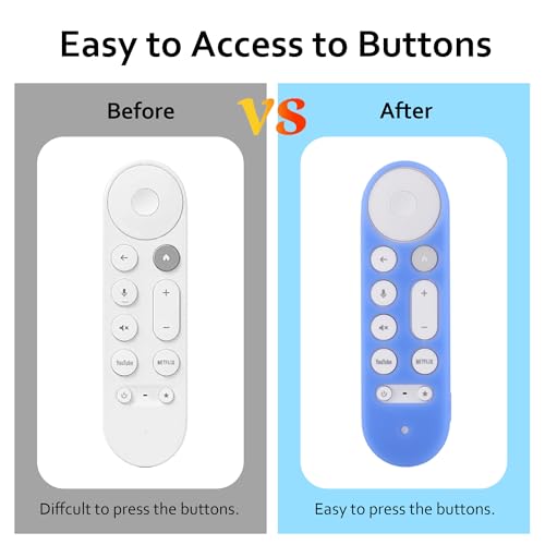 LEFXMOPHY for Google TV Streamer 4K Remote Case 2024 Silicone Cover Protector Glow in Dark - Blue - color: GLOW BLUE