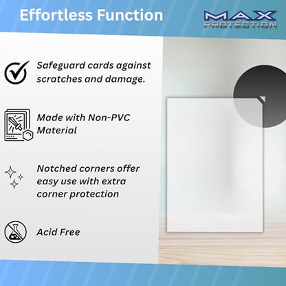 Max Protection Notched Penny Sleeves - 100ct Packs - Easy Glide Notched Card Holders- Premium, Acid-Free & Archival Safe Protection for Trading/Sports/Collectible Cards (2000 Sleeves) - size: 2000 Sleeves