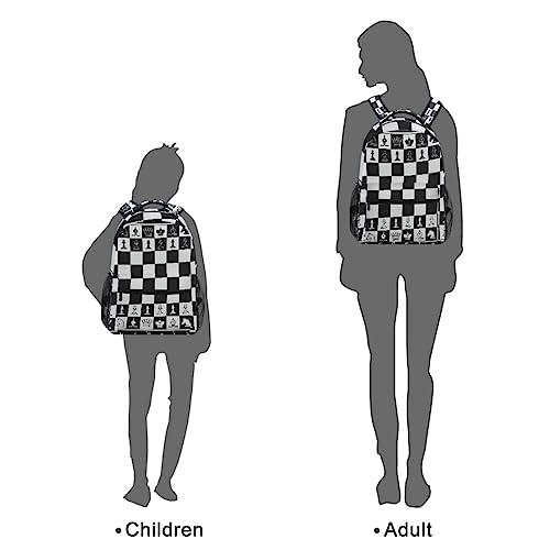 Black White Chess Board Backpack Plaid Bookbag Daypack Travel Hiking Camping School Laptop Bag - color: Multi Pattern 5