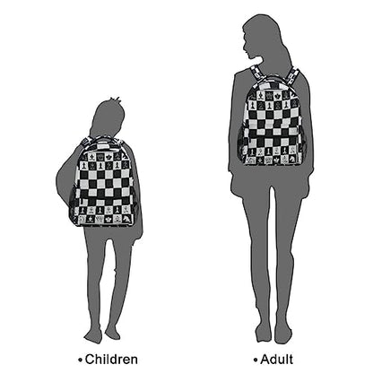 Black White Chess Board Backpack Plaid Bookbag Daypack Travel Hiking Camping School Laptop Bag - color: Multi Pattern 5