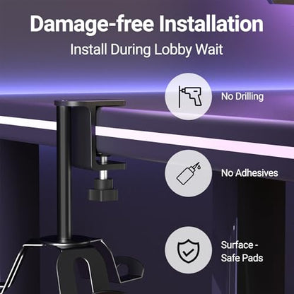 Aluminum Alloy Controller Holder 4 Layers Headphone Stand,Headset Holder & Desk Mounts for 12 Packs Controller，360 Degree Rotation Tier,Gaming Controller Stand for Xbox PS5 PS4 Switch(Black)
