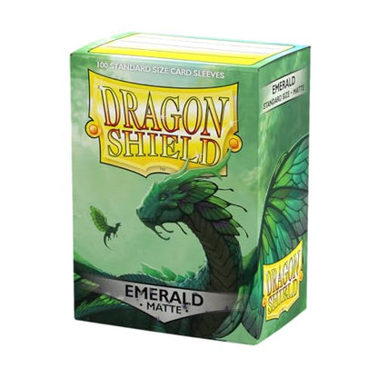 Dragon Shield | Standard Size Card Matte Sleeves | 100 CT - Smooth & Tough Premium TCG Sleeves | Compatible with Pokemon, Flesh & Blood, One Piece & Magic the Gathering | Emerald - color: Emerald