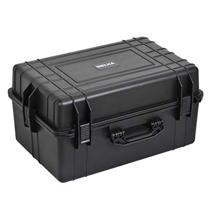MEIJIA All Weather Waterproof Hard Camera Case,Hard Case with Customizable Fit Foam,Fit Use of Drones,Camera,Equipments,Pistols,Elegant Black (Black, 24.01"x16.92"X12.2") - size: 24.01"x16.92"X12.2"