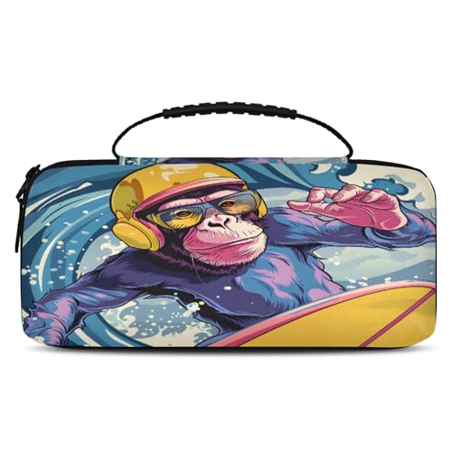 Adornori Monkey Carry Case Compatible with Nintendo Switch 2, with 20 Games Cartridges, Funny Portable Travel Carrying Case Pouch for Accessories & Games - color: Multicolor 11