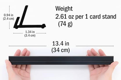 Hands Free Card Holder Stand, Non-Slip, 4 pieces, 13.4 Inches (34 cm), Made in Japan, for Card Games, Lightweight, TCG, (Dark Gray) - style: 4 Pack-Dark Gray