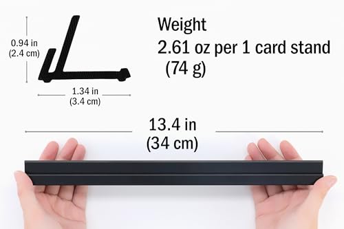 Hands Free Card Holder Stand, Non-Slip, 4 pieces, 13.4 Inches (34 cm), Made in Japan, for Card Games, Lightweight, TCG, (Dark Brown) - style: 4 Pack-Dark Brown