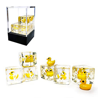 Bescon Yellow Duck 6 Sides Dice Set 6pcs Set in Brick Box, 16MM Yellew Duck D6 6pcs