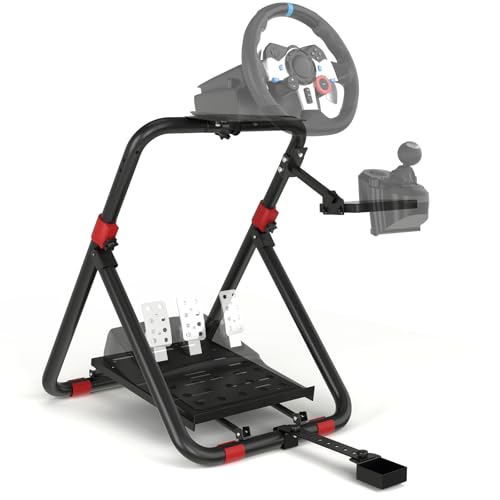 Racing Wheel Stand, Foldable Adjustable Steering Wheel Stand for Logitech G29 G920 G923 G27 G25, Thrustmaster T248X T248 T300RS T150 458 TX, Compatible with PS4 PS5 PC