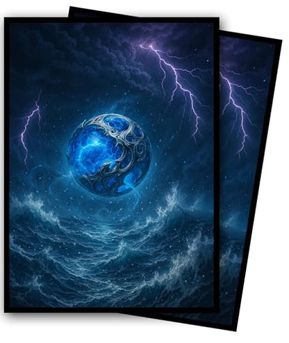 MTG Card Sleeves - Element Series (Earth/Fire/Wood/Water/Dark) - Ultra Clear Front & Matte Finish Back, 100 Count Standard Size Matte Art Sleeve for Magic The Gathering (Abyssal Tear) - color: Abyssal Tear