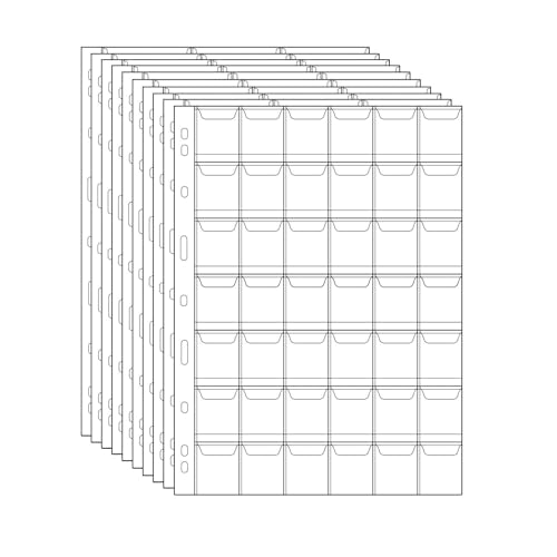 420 Pockets Coin Pocket Pages 28x33mm Collection Storage 10 Sheets | Uncle Paul 420 Pockets Coin Inserts Collecting Sleeves for Pounds Penny Cents Euros CS03142 - color: 42 Pocket(28mm X 33mm Each Pocket), size: 10 Sheets