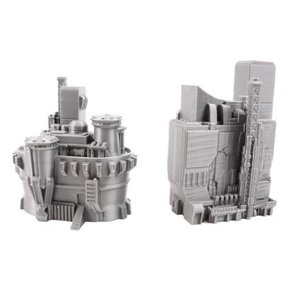 6mm Sci-Fi Cityscape Bundle 2 - Tabletop Terrain for Miniatures Games Such as Epic Battletech Adeptus Titanicus (Bundle 2) - size: Bundle 2 without Hexes