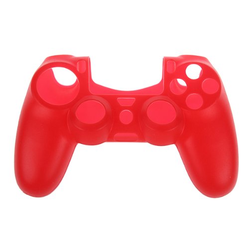 OSTENT Protective Silicone Gel Soft Case Cover Pouch Sleeve for Sony PlayStation 4 PS4 Controller Color Red - color: Red