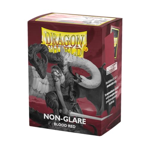 Dragon Shield | Standard Size Card Matte Sleeves | 100 CT - Non Glare Smooth & Tough Premium TCG Sleeves | Compatible with Pokemon, Flesh & Blood, One Piece & Magic the Gathering | Blood Red - color: Blood Red