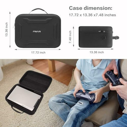 MOSISO Carrying Case Compatible with Playstation 5 Console,Protective Hard Shell Storage Bag Compatible with PS5 Digital Disc Edition,Controllers,Games and Other Accessories with Shoulder Strap, Black