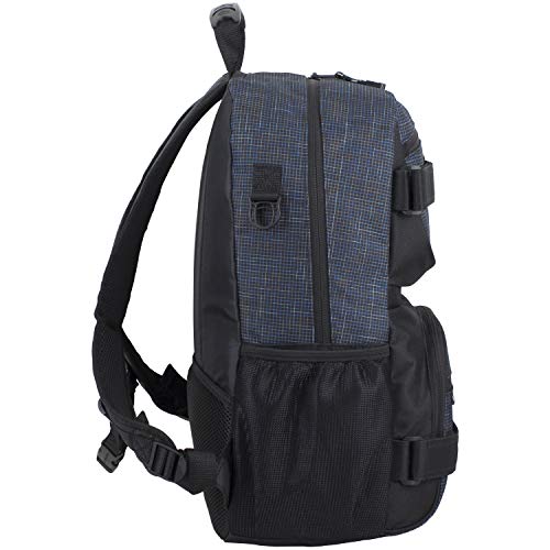 Eastsport Travel Skateboard Backpack Double Strap Laptop Bag Multi-Sport Design for Men and Women, Navy Gradient Ripstop - color: Navy/Gradient Ripstop Print