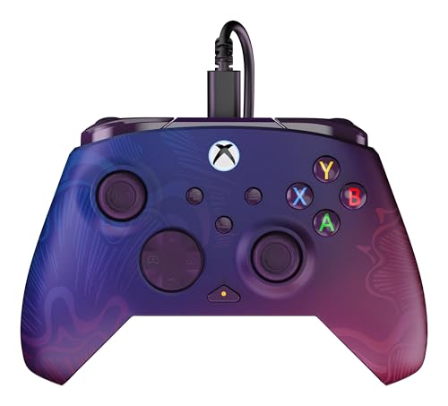 Turtle Beach Rematch Advanced Wired Gaming Controller for Xbox & PC | Xbox Series X|S, Xbox One, PC, 2 Remappable Buttons, Hall-Effect Triggers, Audio Controls, Mic Mute, Ergonomic, Purple Fade - color: Purple Fade