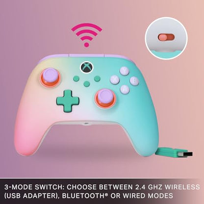 PowerA Advantage Wireless Controller for XBOX Series X|S - Beach Vibes, Officially Licensed, Hall Effects to prevent stick drift, Bluetooth Compatible, 1000Hz Polling Rate, Cloud Gaming Controller