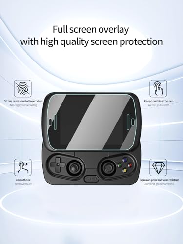 Screen Protector for ANBERNIC RG Slide Handheld Game Console, Anti-Scratch 9H Hardness Touch Sensitive Edges Bubble Free Easy to Install,2 Pack.