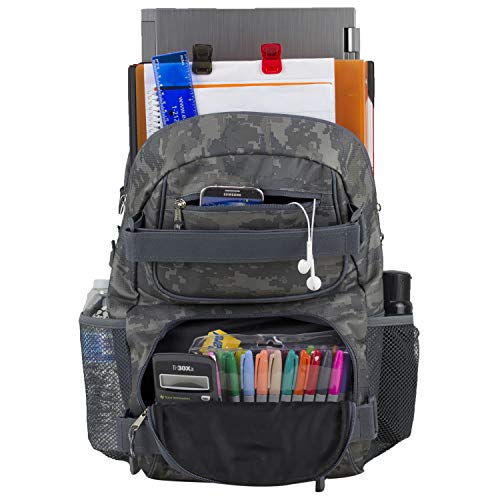 Eastsport Travel Skateboard Backpack Double Strap Laptop Bag Multi-Sport Design for Men and Women, Static Camo - color: Static Camo