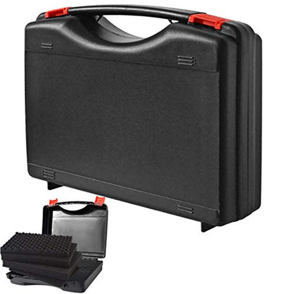 Small Hard Case with Pluck Foam, 12" Customizable Interior Protection Carrying Case for Pistol, GoPro, Microphone, Handgun, Camera - Outer Size: 12.2” x 10” x 2.7” - style: Inner Size- 12" X 8.2" X 2.5"