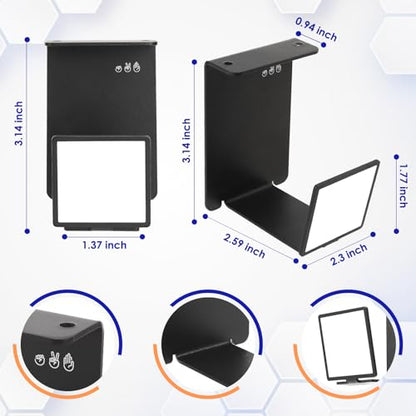 HC128 Headphone Holder Hanger for Desk, Include Adhesive Strips, Universal Headset Stand for PS4/PS5/Xbox/PC/Mac/Headphones Game Controller Hanger (Square) - style: Square