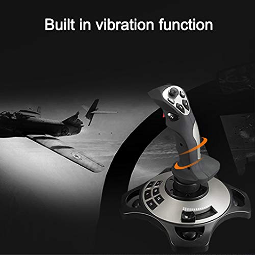 Flight Simulator Controls Joystick,PC Joystick,Flight Stick,PC USB Game Controller with Vibration Function and Throttle Control, Wired Gamepad Flight Stick for TV PC Computer Laptop, Windows xp/7/8/10
