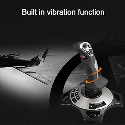 Flight Simulator Controls Joystick,PC Joystick,Flight Stick,PC USB Game Controller with Vibration Function and Throttle Control, Wired Gamepad Flight Stick for TV PC Computer Laptop, Windows xp/7/8/10