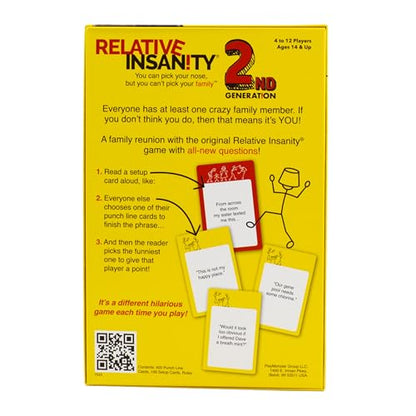 Relative Insanity by Jeff Foxworthy - Multi-Player Card Games for Family Night, Ages 14+ - style: 2nd Gen
