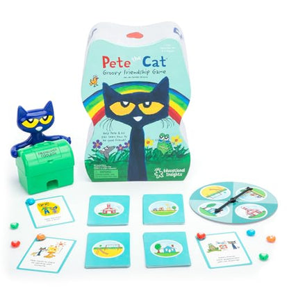 Educational Insights Pete the Cat Groovy Friendship Game - Preschool Board Games for Kids 4-6, Social Emotional Learning Games for Kids, Skill-Building Toddler Matching Game, Family Fun with Toddlers