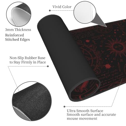 Extended Gaming Mouse Pad, Large Mouse Mat, XL Desk Pad for Keyboard and Mouse, Non-Slip Rubber Base & Stitched Edges for Gamer Office 31.5x11.8 in - color: 20