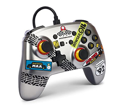 PowerA Enhanced Nintendo Switch and Switch 2 Wired Controller - Mario Kart, Gamepad, game controller, wired controller, officially licensed - color: Mario Kart