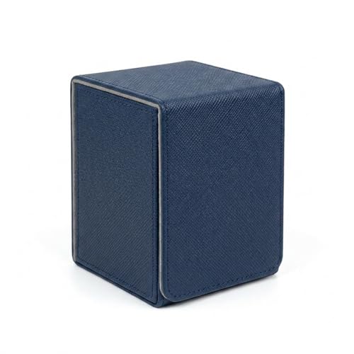Dmoicols Vertical Deck Box Plus Version, Large Trading Card Case Fits 100+ Double Sleeved Cards, Premium Saffiano Leather TCG Storage for MTG Commander, Pokémon, TCG, CCG, Magnetic Closure-Navy Blue - color: VP Navy