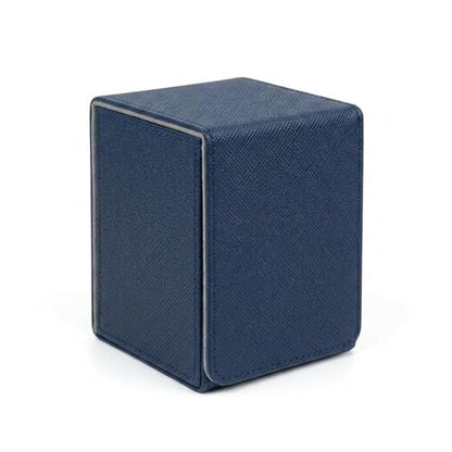 Dmoicols Vertical Deck Box Plus Version, Large Trading Card Case Fits 100+ Double Sleeved Cards, Premium Saffiano Leather TCG Storage for MTG Commander, Pokémon, TCG, CCG, Magnetic Closure-Navy Blue - color: VP Navy