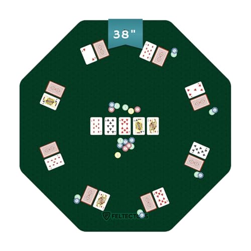 Board Game Mat Octagon Table Cover for Mahjong, Poker, Playing Cards, Tile Games, Dominoes, and RPG - Neoprene Gaming Playmat (Green, Octagon 38 in) - color: Green, size: Octagon 48 inches