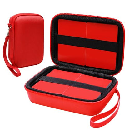 L LTGEM 300+ Card Game Case Compatible with Pokemon/UNO/Piles/Phase 10/Exploding Kittens/Five Crowns/Flip 7/SKYJO/Slingz/Survivor/Go Fish/Dutch Blitz/Monopoly Deal and Playing Card, Red(Case Only) - color: Red