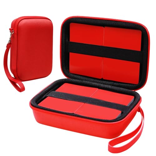 L LTGEM 300+ Card Game Case Compatible with Pokemon/UNO/Piles/Phase 10/Exploding Kittens/Five Crowns/Flip 7/SKYJO/Slingz/Survivor/Go Fish/Dutch Blitz/Monopoly Deal and Playing Card, Red(Case Only) - color: Red