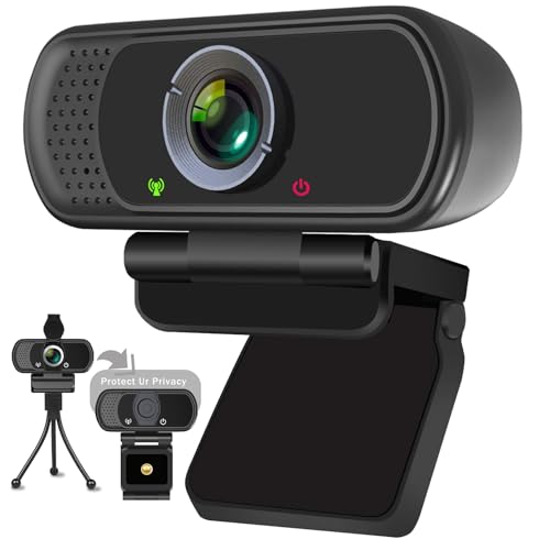 XPCAM HD 1080p Webcam with Microphone,USB Web Camera for Computer PC Laptop | PC Webcam with Cover/Tripod,110°FOV Wide Angle,Plug&Play Streaming Computer Camera for Laptop Mac Zoom,Teams,Twitch Gaming - color: webcam for pc (black)