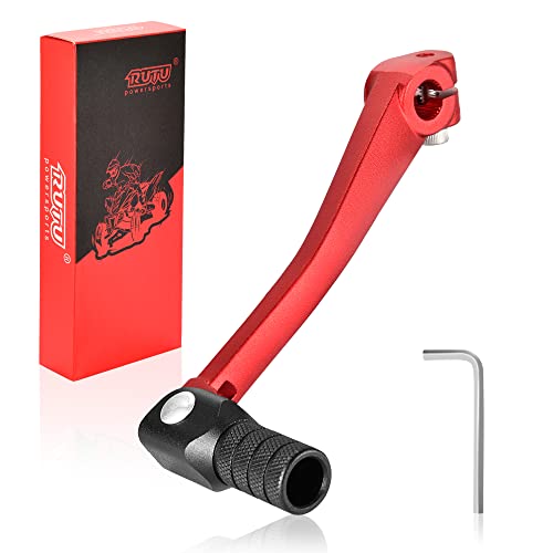 RUTU Folding Gear Shifter Shift Lever, Aluminum Dirt Bike Shift Lever, Compatible with XR50 CRF50 XR CRF 50cc 70cc 90cc 110cc 125c Motorcycle, Dirt Pit Bike Lifan - Black and Red | CNC, Folding, Unbrakable, Replacement for CRF50 XR50 - color: Red-Black