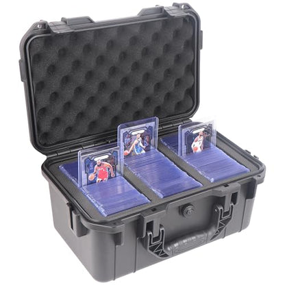 Toploader Storage Box for 3"x4" 35pt Rigid Card | Hard Shell Trading Card Case with 3 Dividers Hold 270 Toploaders, Slab Case, Magnetic Card Holder for MTG, TCG